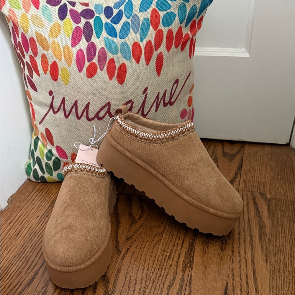 Cozy Tan Suede Mules